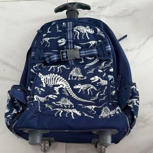 Pottery barn kids rolling backpack with dinosaur